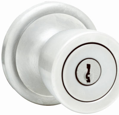 Abbey Entry Lockset, Storeroom/Vestibule, Satin Chrome