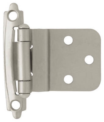 Satin Nickel Self-Closing Inset Hinges, 2-Pk.