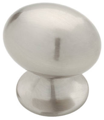 Satin Nickel Football Cabinet Knobs, 2-Pk.