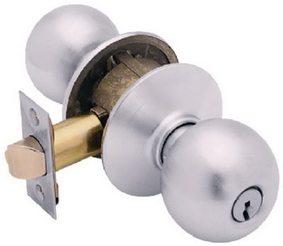 Orbit-Design Entry Lockset, Satin Chrome
