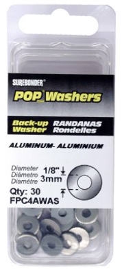 30-Pack 1/8-Inch Diameter Aluminum Washer