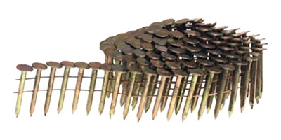 7,200 Count 0.120 x 1 inch Full Round Head Smooth Shank Electro-Galvanized Coiled Roofing Nail