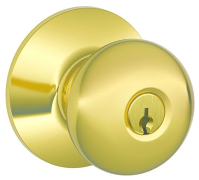 Bright Brass Plymouth Design Entry Lockset