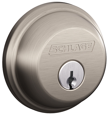 Satin Nickel Single-Cylinder Deadbolt Lock