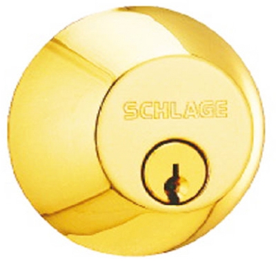 Bright Brass, Double-Cylinder Deadbolt Lock