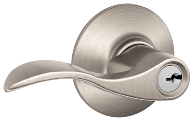 Satin Nickel Accent Design Entry Lever Lockset