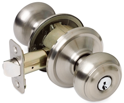 Satin Nickel Georgian Design, Entry Lockset