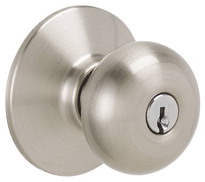 Satin Nickel Plymouth Knob Entrance Lock
