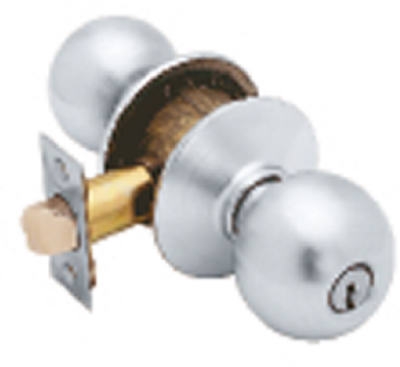 Satin Chrome Orbit Design Storeroom Lockset