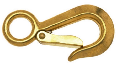 Rigid Eye Snap Hook, Bronze, 3/4-In.
