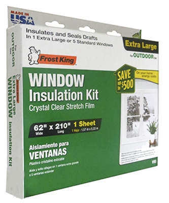 Outdoor Window Film Insulation Kit, 62 x 210-In.