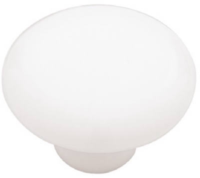 1.5-In. White Ceramic Mushroom Cabinet Knob