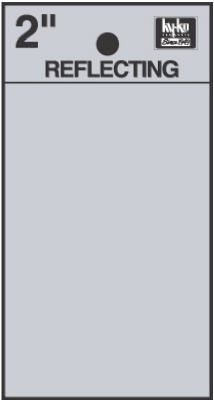2-Inch Black Adhesive Reflective Vinyl Blank Sign