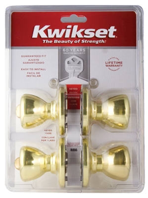 Security 2-Pack Tylo Entry Lockset, Brass
