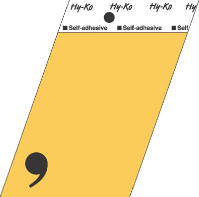 3-1/2-Inch Aluminum Adhesive Comma Symbol Sign