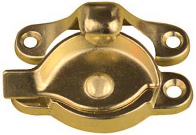 Window Sash Lock, Bright Brass Finish
