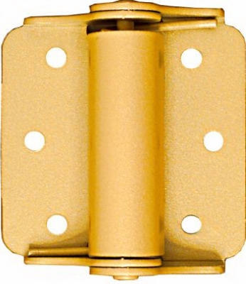 Spring Hinge, Brass, 3-In., 2-Pk.