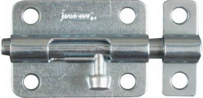Door Barrel Bolt, Zinc, 3-In.