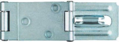 Double Hinge Safety Hasp, Zinc, 4.5-In.