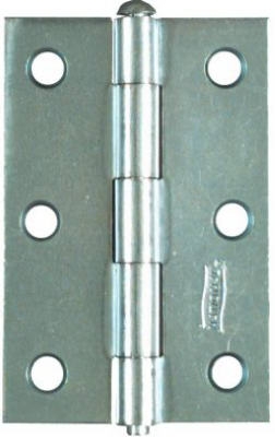 Zinc Hinges, Narrow, Light-Duty, 2-Pk., 3 x 2-In.