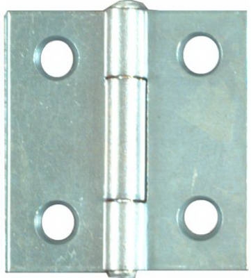 Zinc Hinges, Narrow, Light-Duty, 2-Pk., 1.5 x 1-7/16-In.