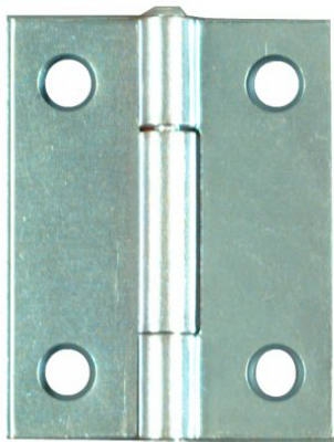 Zinc Hinges, Narrow, Light-Duty, 2-Pk., 2 x 1-9/16-In.