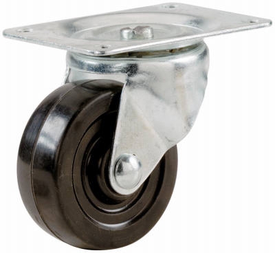 3-Inch Rubber Swivel Plate Caster