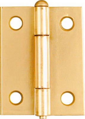 2-Pk., 2-In. Narrow Hinges, Light-Duty, Dull Brass