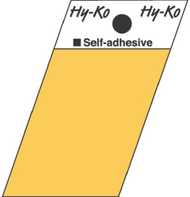 1-1/2-Inch Aluminum Adhesive Angle Cut Blank Symbol Sign