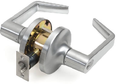Brushed Chrome Entry Lever Lock