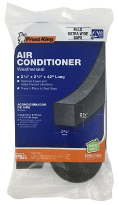 Air Conditioner Foam Weather Seal, 2.25 x 2.25 x 42-In.