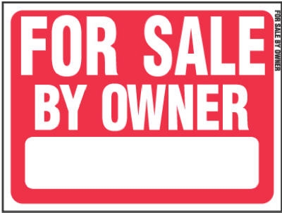 Sign,  inchFor Sale By Owner inch, Red & White Plastic, 18 x 24-In.