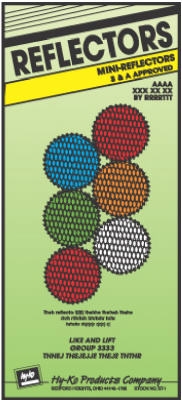 6-Pack, 1-1/4-Inch Plastic Mini Reflector