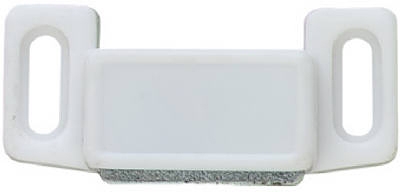 1-7/8-In. White Magnetic Catch & Strike with Screws