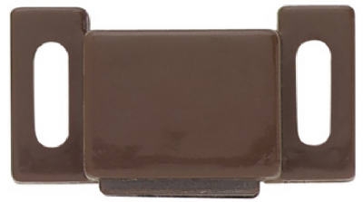 Magnetic Catch with Strike, Brown, 1.25 x .5-In.
