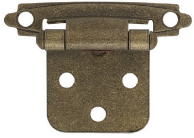 2 x 3/4-In. Antique Brass Overlay Hinges, 2-Pk.