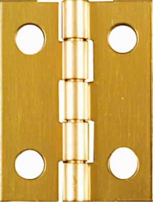 4-Pk., 1 x .75-In. Narrow Hinges, Light-Duty, Brass