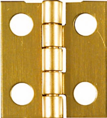 Medium Hinge, Brass, 3/4 x 11/16-In., 4-Pk.