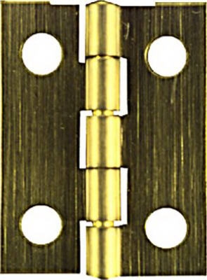 Narrow Hinge, Brass, 1.5 x 7/8-In., 2-Pk.