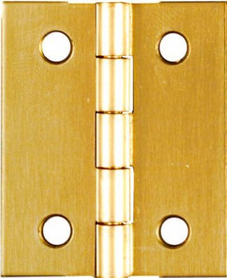 2-Pk., 1.5-In. Broad Hinges, Light-Duty, Brass