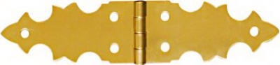 2-Pk., 5/8 x 2.75-In. Brass Decorative Hinges