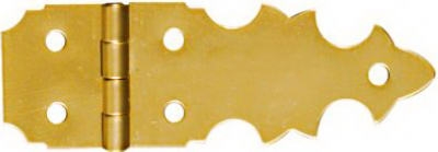 2-Pk., 5/8 x 1-7/8-In. Brass Decorative Hinges