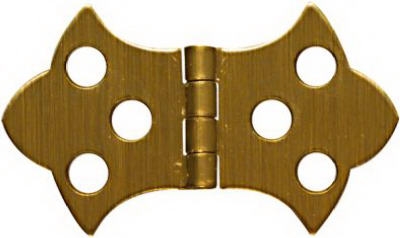 2-Pk., 1-5/16 x 2.25-In. Antique Brass Decorative Hinges