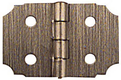 2-Pk., 5/8 x 1-In. Antique Brass Decorative Hinges
