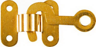 Brass Hook/ Staple, 2-Pk.