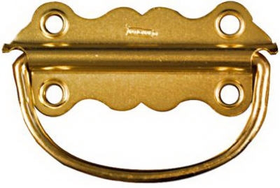 Chest Handle, Bright Brass, 3-1/2-In., 2-Pk.