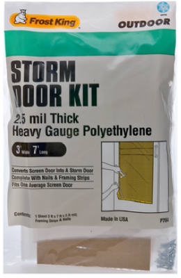 Exterior Storm Door Kit, 3 x 7-Ft.