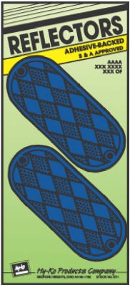 2-Pack 4-3/8-Inch Blue Oval Reflectors