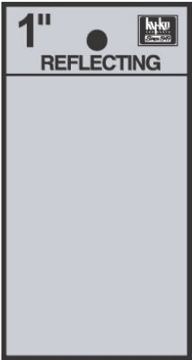 1-Inch Black Reflective Adhesive Vinyl Blank Symbol Sign