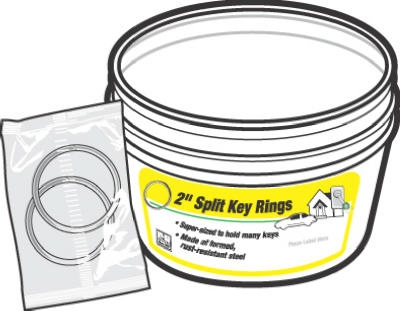 25PC 2PK 2 inch Split Ring